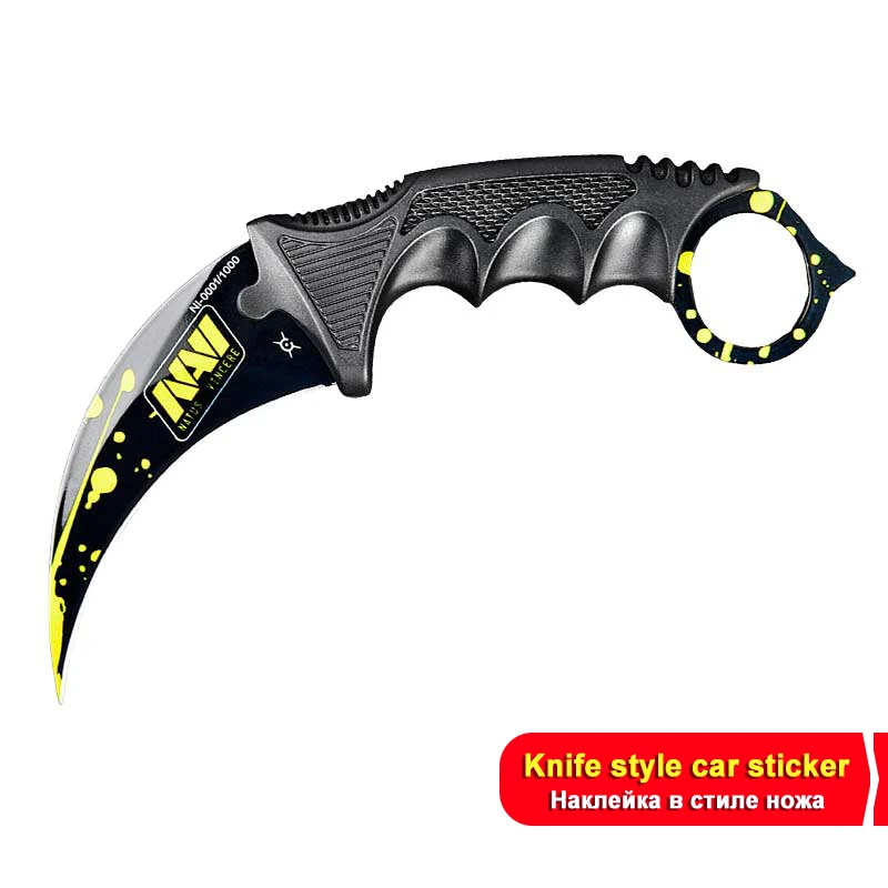 

15cm*15cm Funny Car Stickers for CS GO Knife Skin Decal and Decals Waterproof Motorcycle Laptop Auto Vinyl Car Decal