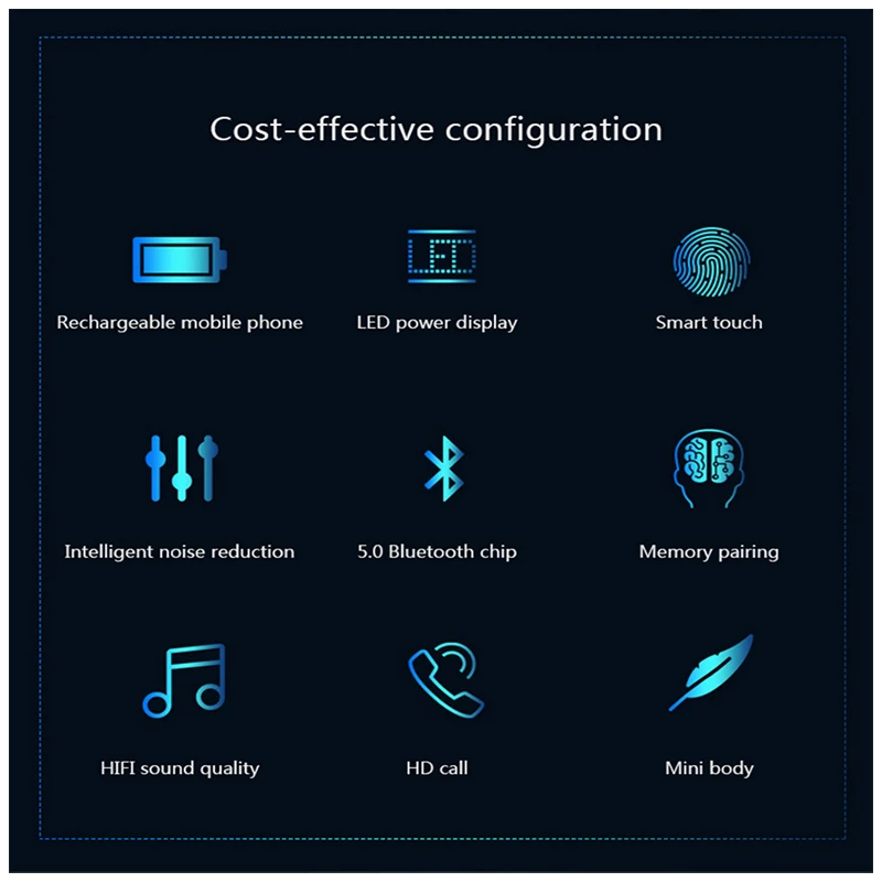 3500mah Wireless Headphones Earphones Earbuds TWS Sport Headset Noise Cancel LED Display Waterproof Touch Control Bluetooth 5 0