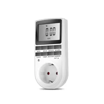 

EU Digital Timer Switch Socket 230V 50Hz 10 Settings 7 Days Programmable Outlet