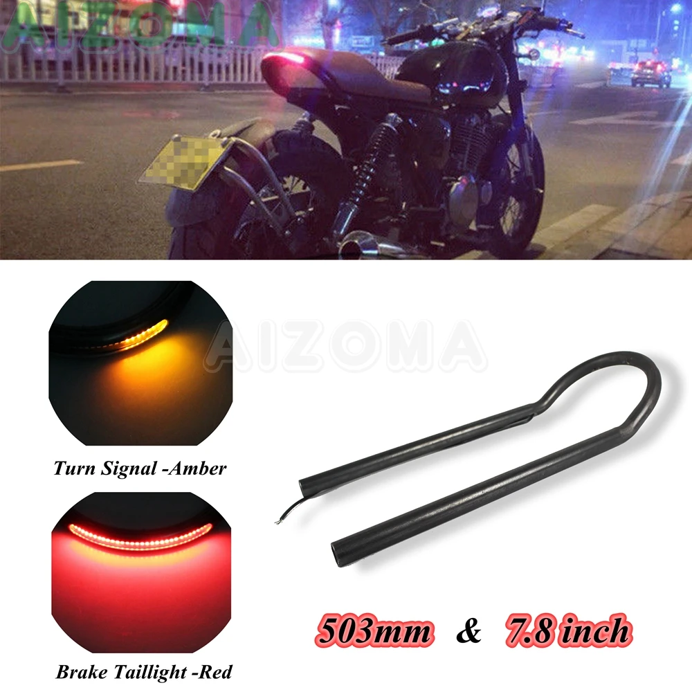 Cafe Racer Upswept Seat Frame Hoop Loop with LED Brake Turn Tail Light for Honda Cafe Racer Upswept Seat Frame Hoop Loop with LED Brake Turn Tail Light for Honda