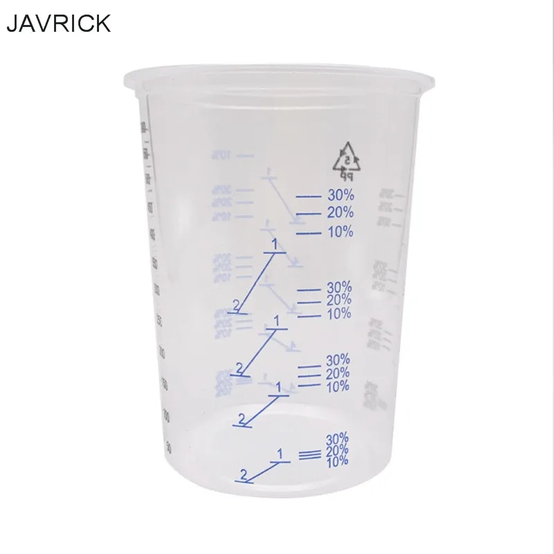 

50Pcs Disposable Clear Graduated Plastic Mixing Cups for Paint UV Resin Epoxy