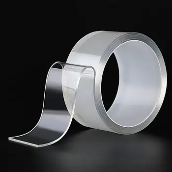 

Transparent Double-sided Reusable Washable Tape Adhesive Paste Trace Removable Glue Household Cleaner