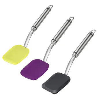 

#L5 Long handle Silicone Wash pot Brushes Multifunction Kitchen Cleaning Brush Long Handle Silicone Pot Dish Washing Brush