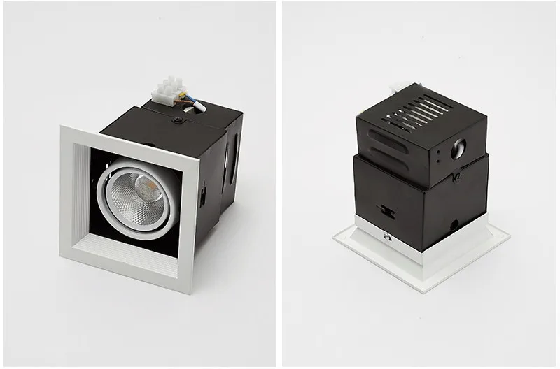 斗胆灯COB双头射灯led嵌入式长方形筒灯格栅吊顶cob豆胆灯单头10W-tmall_29