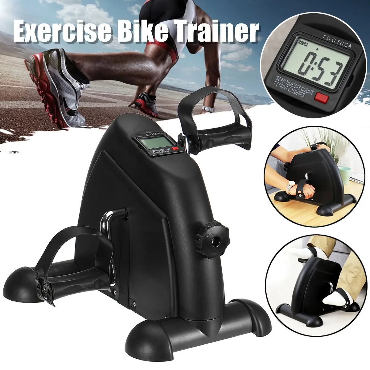 Leg And Arm Training Exercise Bike Pedal Stepper Cycling Fitness Home Indoor Gym 