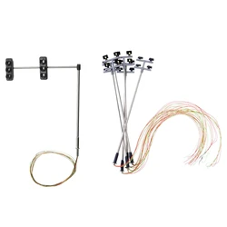Mini lampadaire à 4 Led, échelle Ho 1:100, 1 pièce, 3 couleurs, signaux lumineux de circulation, modèle 6, 5 pièces 