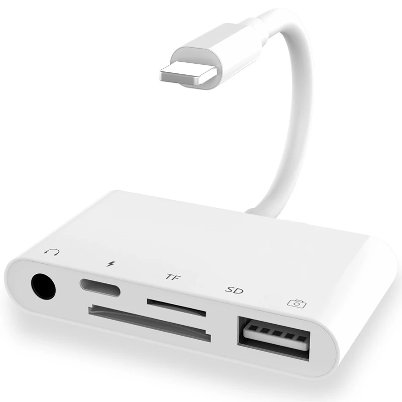 Утхай C67 для перехода от разъема Lightning к USB3.0 SD TF 3 5 мм аудио 5IN1 адаптер MicroUSB USB кард