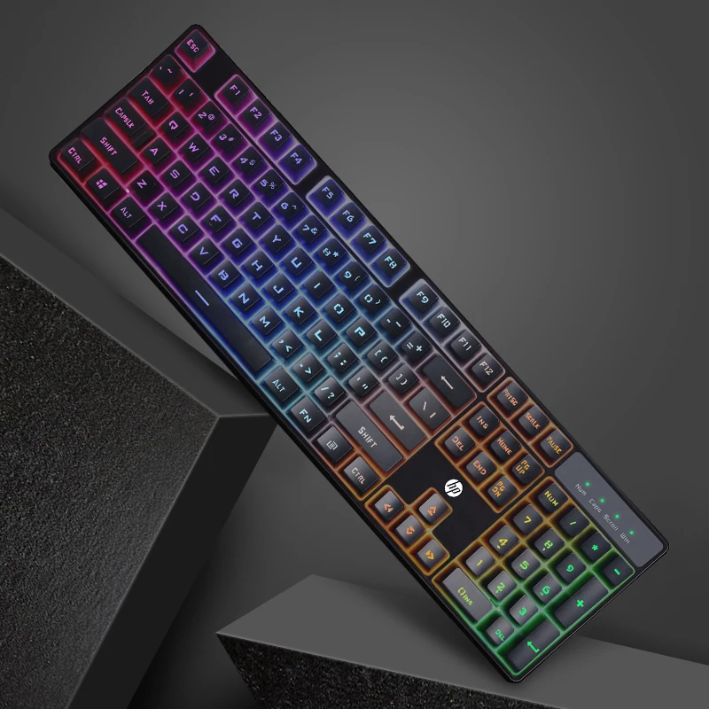 hp клавиатура RGB классический проводной K300 механический ручной Gaming Keyboard USB черно-белая клавиатура для Тетрадь ноутбука, настольного компьютера, ПК