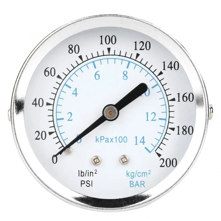 0-200psi Dual Scale Pressure Gauge 1/8NPT Back Connection Digital Pressure Meter