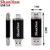 SHANDIAN OTG 3 in 1 USB Flash Drives USB3.0 & Type-C & Micro USB 128GB 64GB 32GB 16GB 8GB 4GB Pendrives Dual Pen Drive Cle USB ► Photo 3/6