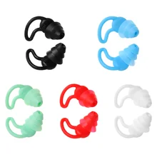 1Pair Soft Silicone Ear Plugs Tapered Sleep Noise Reduction Earplugs Sound Insulation Travel Study Sleep Anti-noise Hear Safety