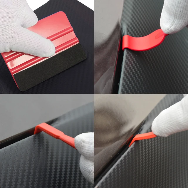 Car Vinyl Film Wrapping Tools Car Sticker Scraper Kit Auto Felt Squeegee Scraper Set Knife Accessories 6