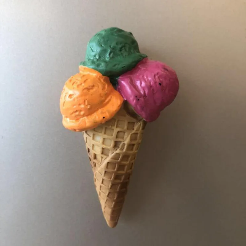 Ice cream 2 Креативные стикеры на Холодильник Дети Мороженое трехмерная резина, магнит на холодильник украшение на холодильник - Цвет: Ice cream 2
