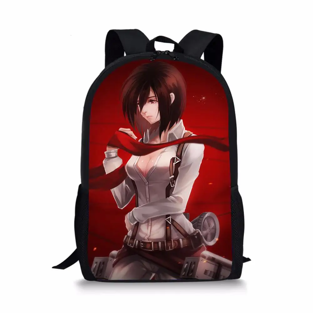 Attack on Titan School Backpack for Teenage Boys Student Customize Anime Pattern BookBag Kids16 inch Satchel Daypack Travel Bag - Цвет: CDGX176C