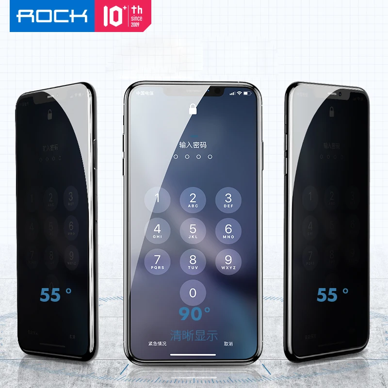ROCK полное покрытие Антибликовая Защитная пленка для экрана, защита для iPhone X XS MAX XR Новое закаленное стекло iPhone