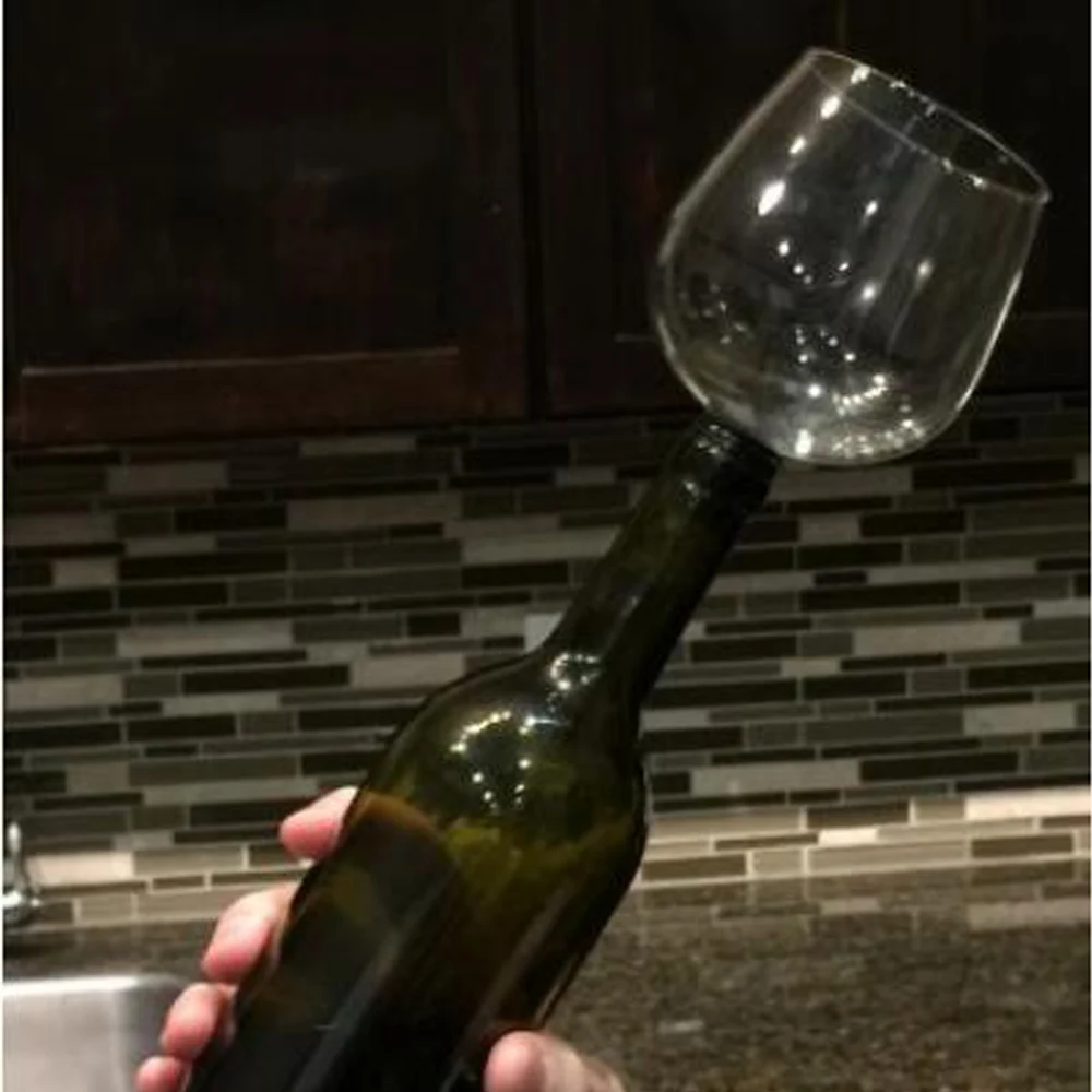 Креативные хрустальные прямые питьевые красные бокалы вина барные инструменты для вина стоппер он превращает стаканчик для глотания бутылки вина в бокал es