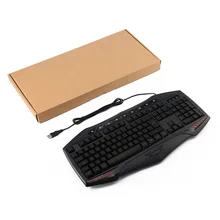 HS-5899 мультимедийная игровая клавиатура светящийся персонаж проводной USB Эргономичный прочный ультратонкий черный