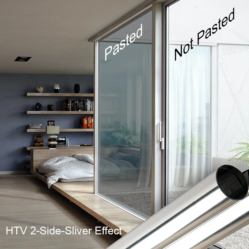 UV Blocking Mirror Reflective Window Film Silver One Way Vision Solar Window Tint Glass Vinyl Privacy Sticker DIY Decor for Home