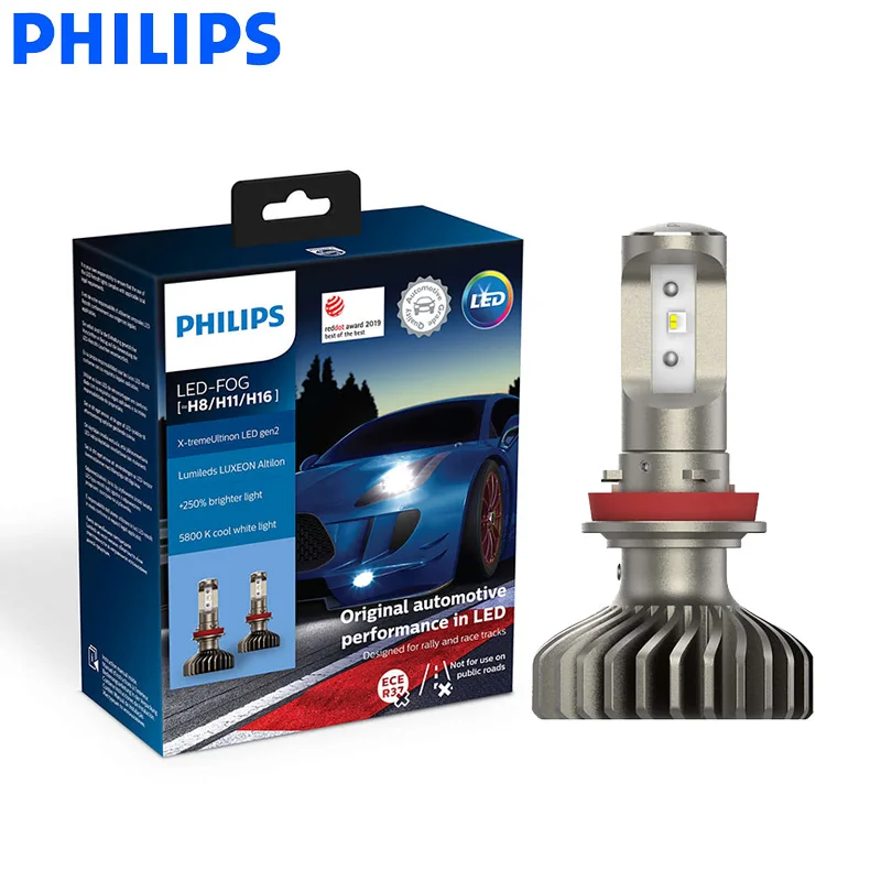 Philips X treme Ultinon LED gen2 H8 H11 H16 Автомобильные противотуманные фары 6000K белые