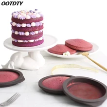 4 шт. круглая формочка из силикона противень для выпечки кастрюля с антипригарным покрытием инструмент для декорирования, Сделай Сам аксессуары 4/6 дюймов