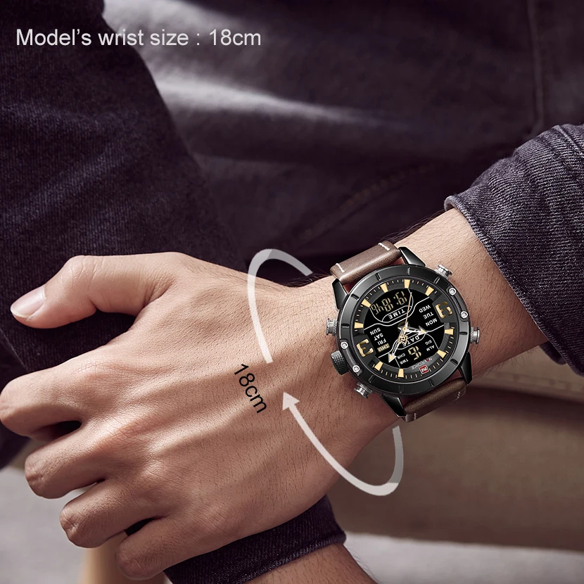 NAVIFORCE аналого-цифровые часы мужские люксовый бренд из нержавеющей стали спортивные мужские часы Кварцевые водонепроницаемые мужские модные часы