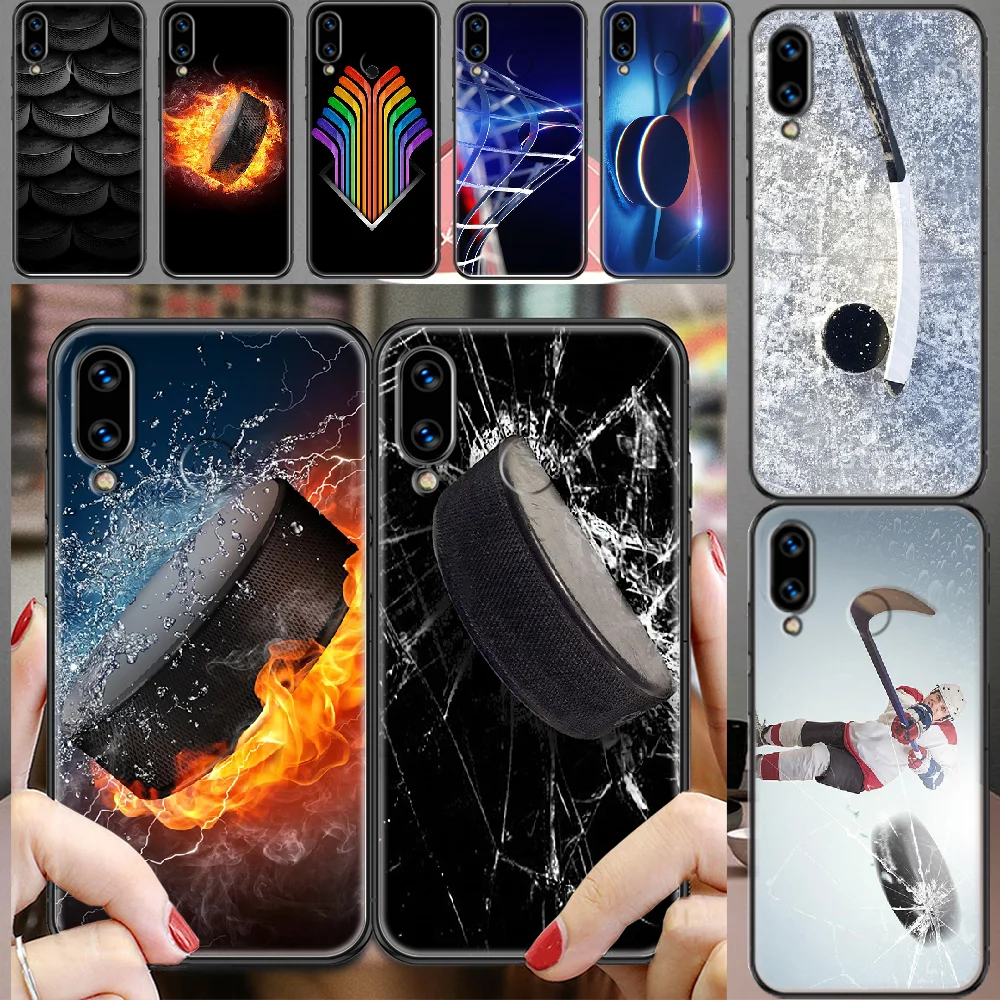 

Ice Hockey Rink Sports Phone case For Huawei Honor 6 7 8 9 10 10i 20 A C X Lite Pro Play black silicone back pretty hoesjes 3D