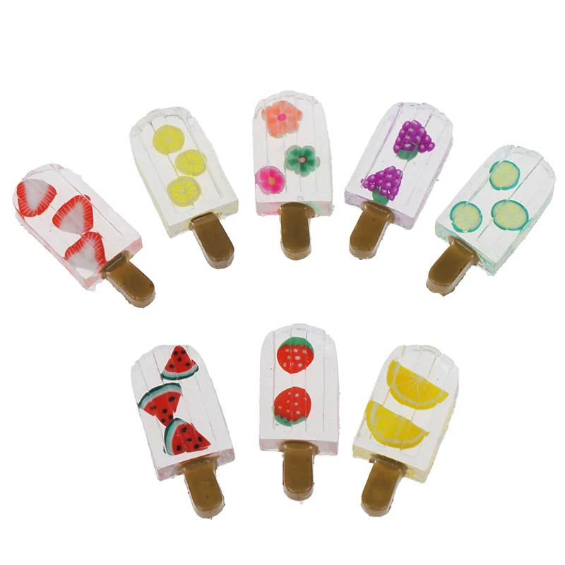 5PCS Miniature Mini Dollhouse Chocolate Popsicle Food Models Home Kitchen DecoB$