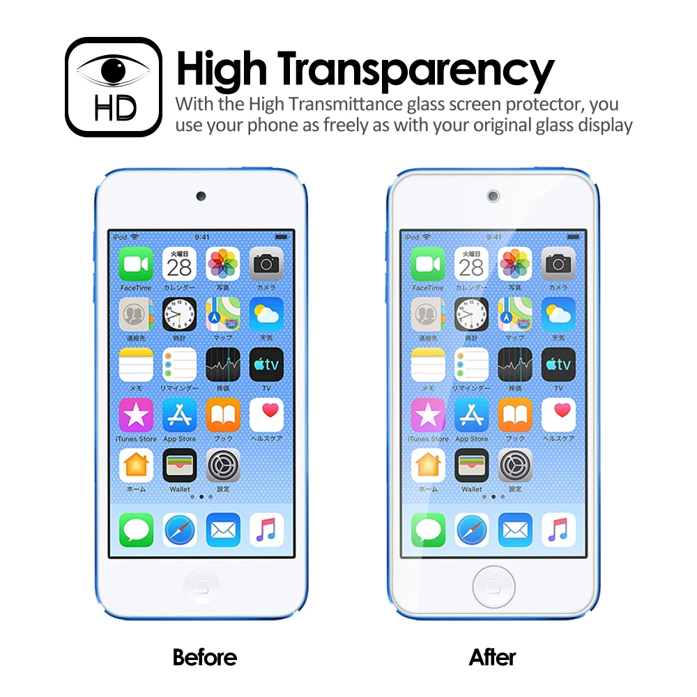 10 шт. Стекло Экран протектор для Apple Ipod Touch 5/6/7 закаленное Стекло с уровнем твердости 9H 2.5D ультра тонкий твердость премиумная защитная пленка