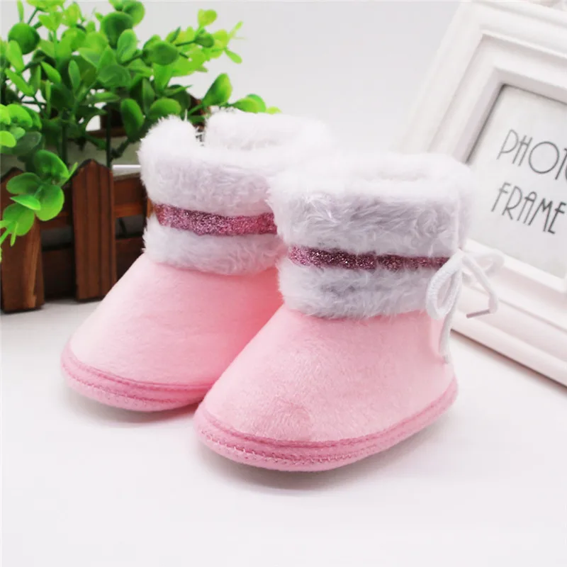 baby girl shoes Infant Newborn Baby Girls Cashmere Plush Winter Boots Bandage Warm Shoes baby schoenen #3S23 (21)