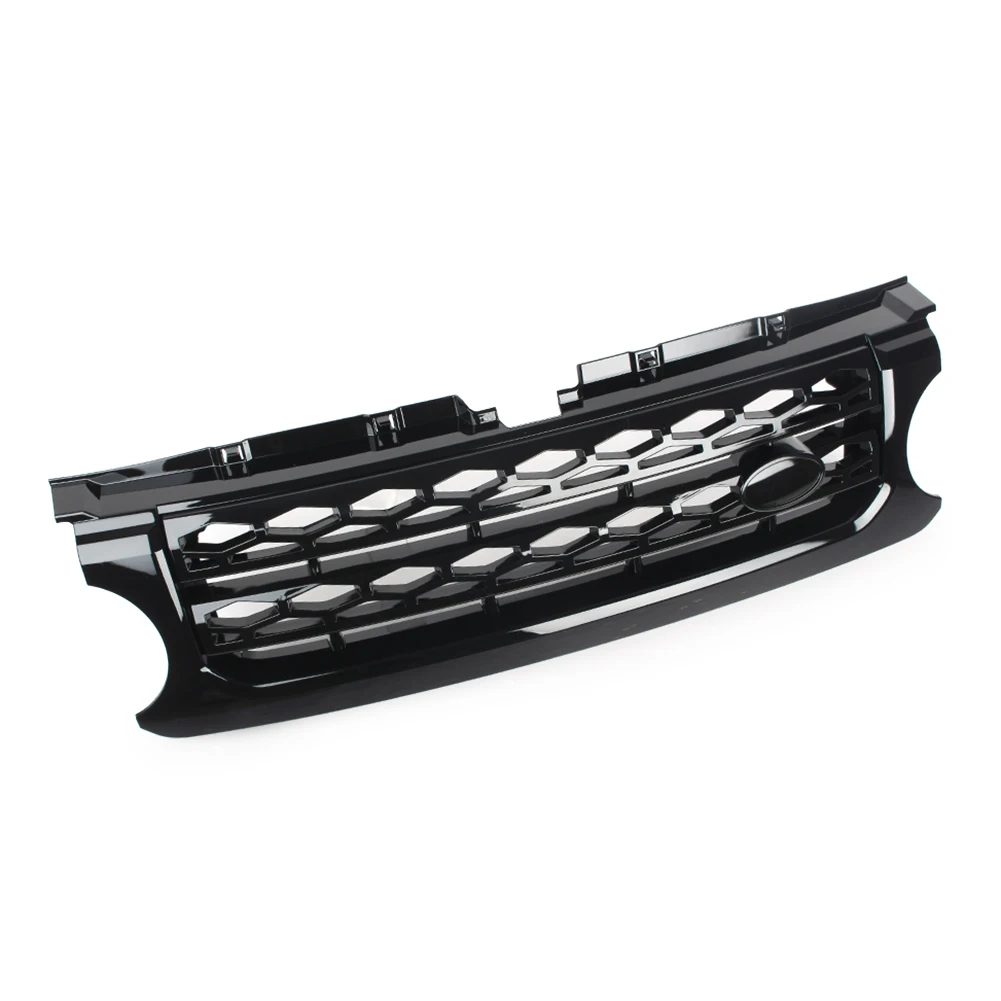 Auto Front Grille Upper Mesh Grill For Land Rover LR4 SUV Base 2010 2011 2012 2013 Gloss Black ABS