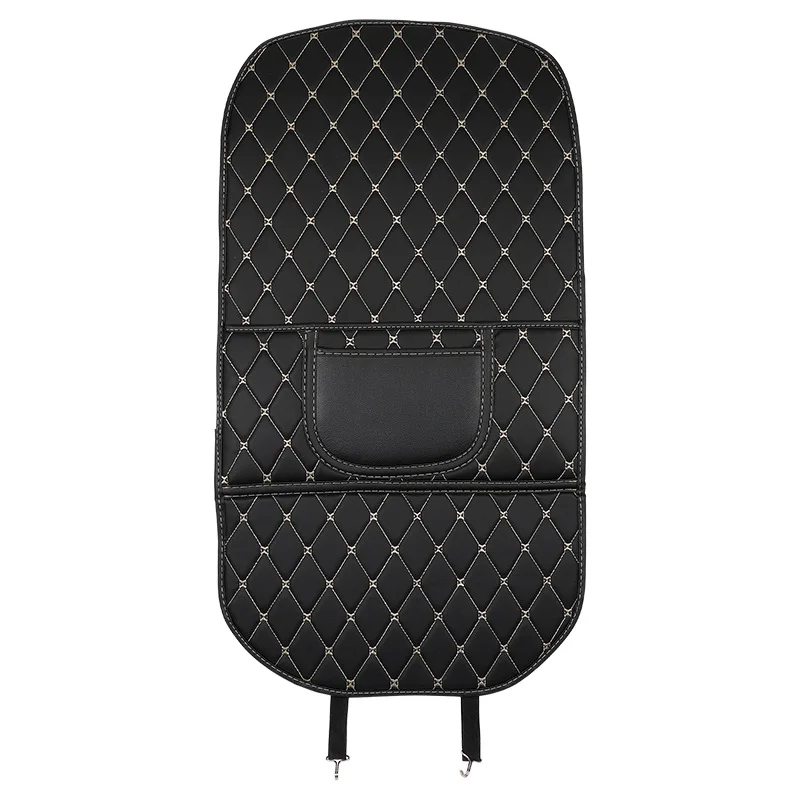 Car seat backrest anti-kick pad leather anti-dirty pad protective cover storage box, suitable for new Ford Toyota Honda