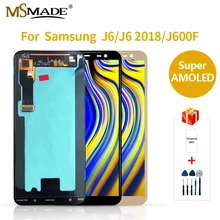 Супер Amoled ЖК-дисплей для samsung Galaxy J6 J600 ЖК-дисплей с сенсорным экраном, запчасти для сборки J600F J600F/DS J600fn дисплей 5,6''