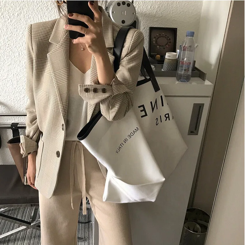

2019 Autumn Japanese Korean New Style Thousands of Birds Elegant Blazer Single Breasted Retro Small Suit Coat Large Size