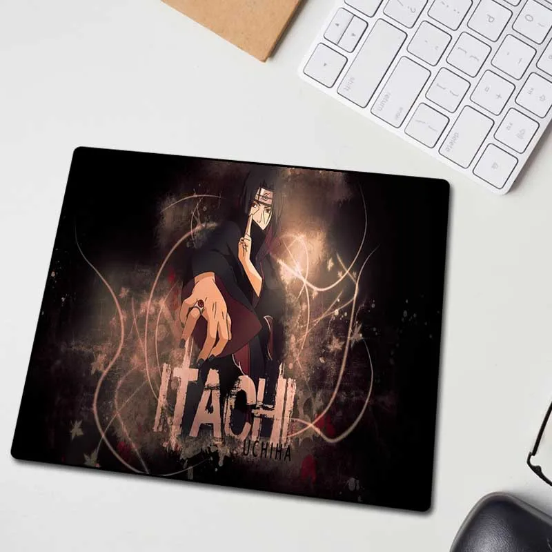 XGZ Large Mouse Pad Black Lock Edge Handsome Boy Uchiha Itachi Computer Table Mat Naruto HD Rubber