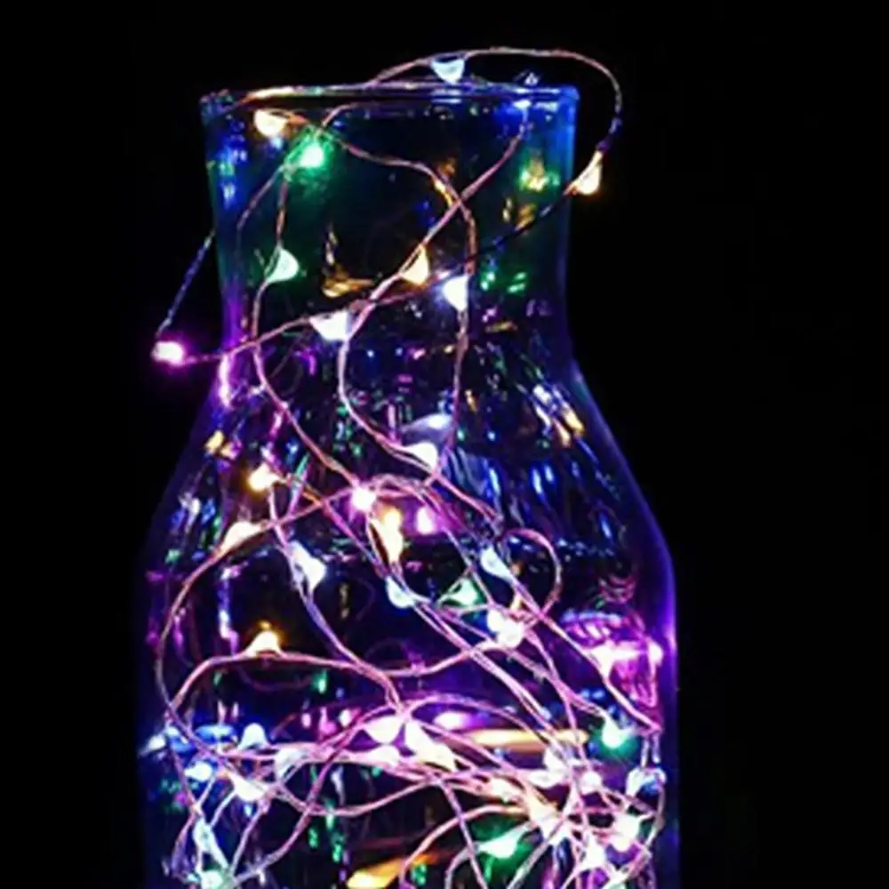 ICOCO 3 м 30 светодиодный на батарейках светодиодный медный провод гирлянды для рождественской гирлянды вечерние свадебные украшения Рождественские сказочные огни - Испускаемый цвет: changeable
