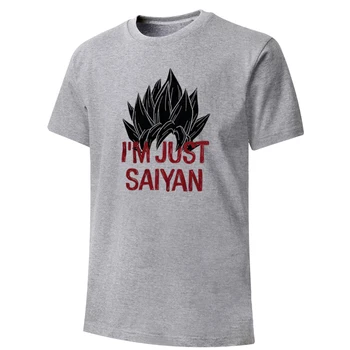 

Classic Japanese Anime Dragon Ball Kakarot Male T Shirt Im Just Saiyan Print Tops Men'S Fashion Short Sleeve Hot Unisex Tee
