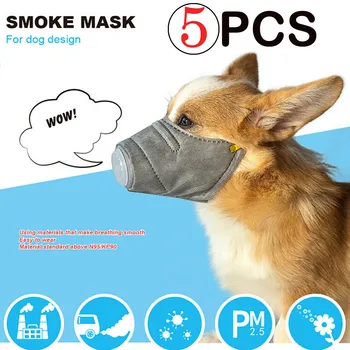

Pet mask 5pc Dog Soft Face Cotton Mouth Mask Pet Respiratory PM2.5 Filter Anti Dust Mask Home Accessories Free Shipping