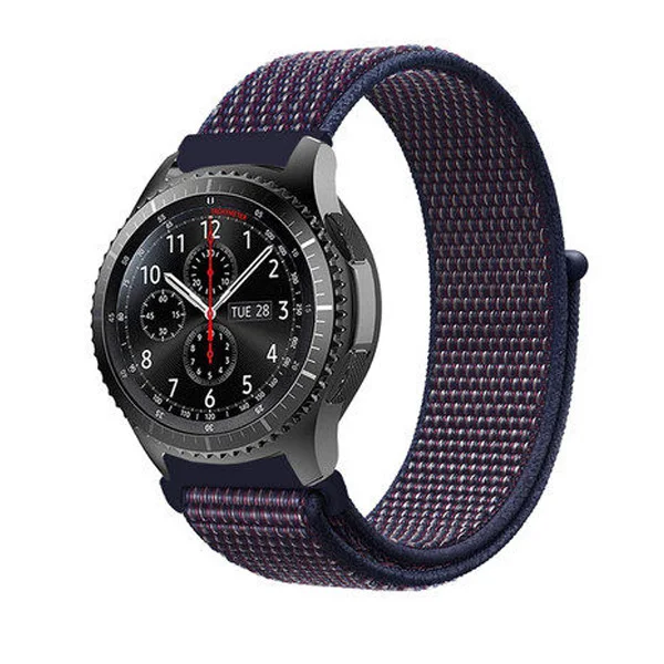 Galaxy watch 46 мм ремешок для samsung gear S3 Frontier 42 мм active 2 huawei watch gt ремешок amazfit bip нейлон 22 мм ремешок для часов 44 40 - Цвет ремешка: indigo 24