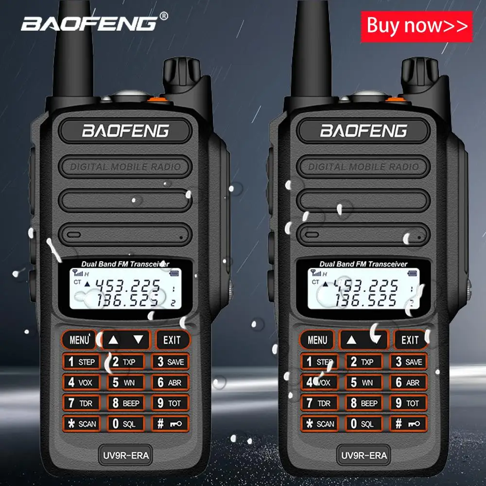 2pcs Baofeng IP68 waterproof walkie talkie long range 25km uv-9r plus ERA plus cb ham radio hf transceiver UHF VHF radio station 2pcs Baofeng IP68 waterproof walkie talkie long range 25km uv-9r plus ERA plus cb ham radio hf transceiver UHF VHF radio station