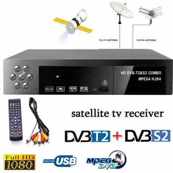 

Smart Digital Satellite TV Receiver DVB-T2+DVB-S2 FTA 1080P Decoder Tuner MPEG4