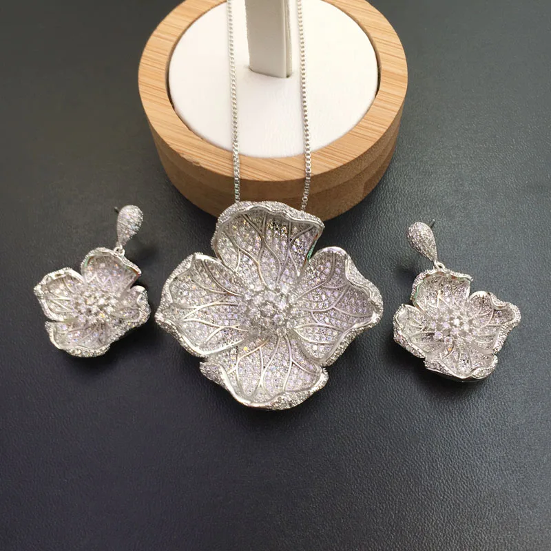 Lanyika Jewelry Distinctive Gorgeous Lotus Plated Necklace with Earrings Banquet Popular Best Gift | Украшения и аксессуары