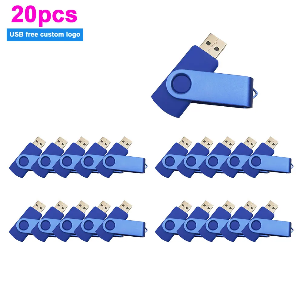 20pcs/lot Free Logo USB 2.0 Flash Drive Pen Drive 4GB 8GB 16GB 32GB 64GB Pendrive Waterproof Metal U Disk Memory Stick Cle USB 16gb flash drive USB Flash Drives