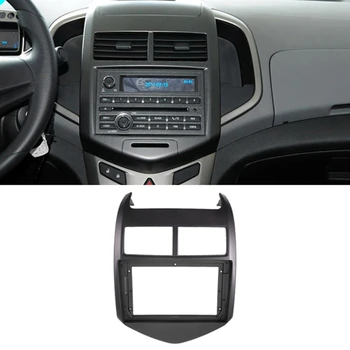 

9 Inch Car DVD Frame o Fitting Adaptor Dash Trim Kits Facia Panel for Chevrolet AVEO SONIC 2011 12 13 1-2Din