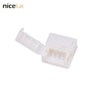 

5pcs/lot 4 Pin Quick Connector for RGB 5050 5630 10mm IP65 Waterproof LED Strip to Strip Tape Light Joint Connection Conductor
