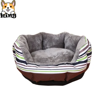 

Dog Kennel New Comfortable Pet Seat Cushion Oxford Cloth Removable and Washable Striped Dog Kennel Pet Supplies