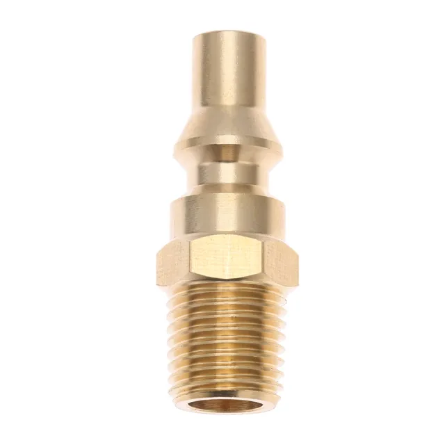 1Pc Szilárd Sárgaréz Propán Gyors Csatlakozás Illesztő Adapter Hím Dugó 1/4 Hüvelykes Npt Bbq -Hoz És Alacsony Nyomású Propángázrendszerek Grillez