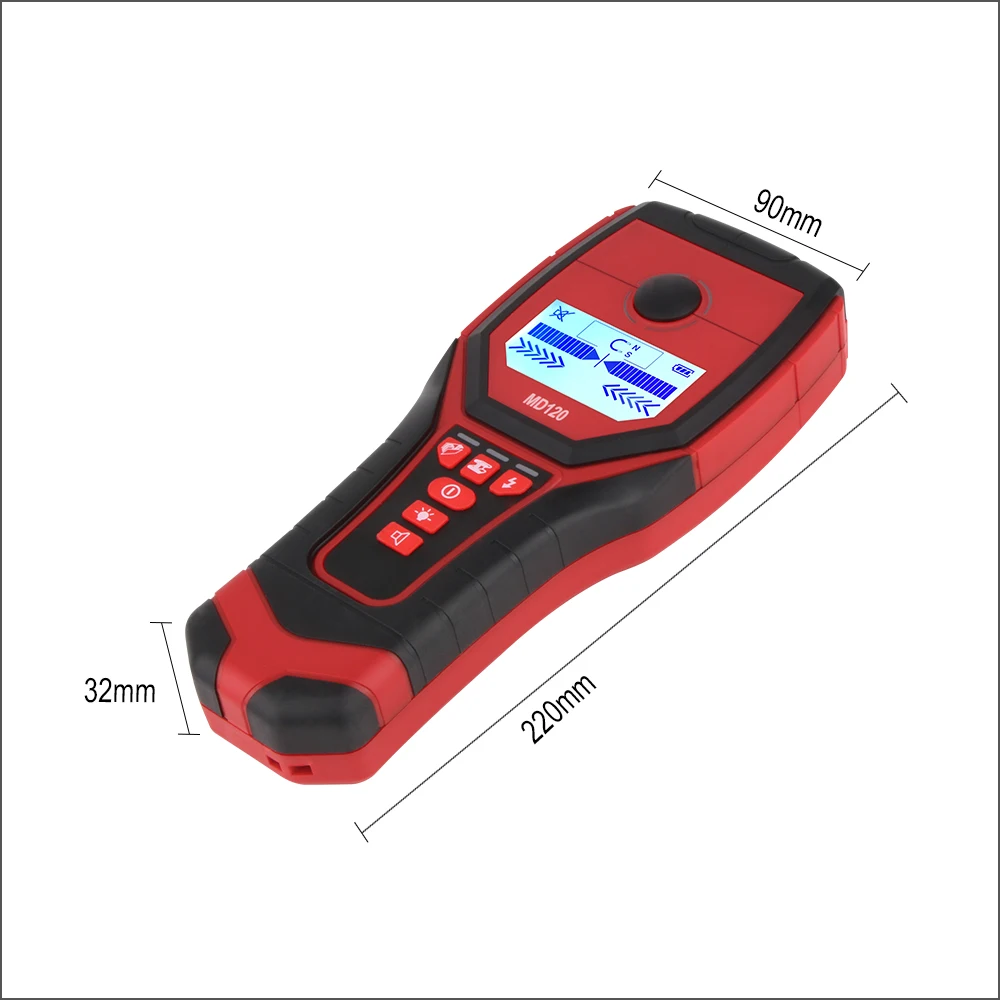 Goedkoop Rz Multifunctionele Wand Detector Vinden Metalen Metalen Sensor Professionele Handheld Muur Tester Voor Plastic Pijp Elektrische Draad MD120