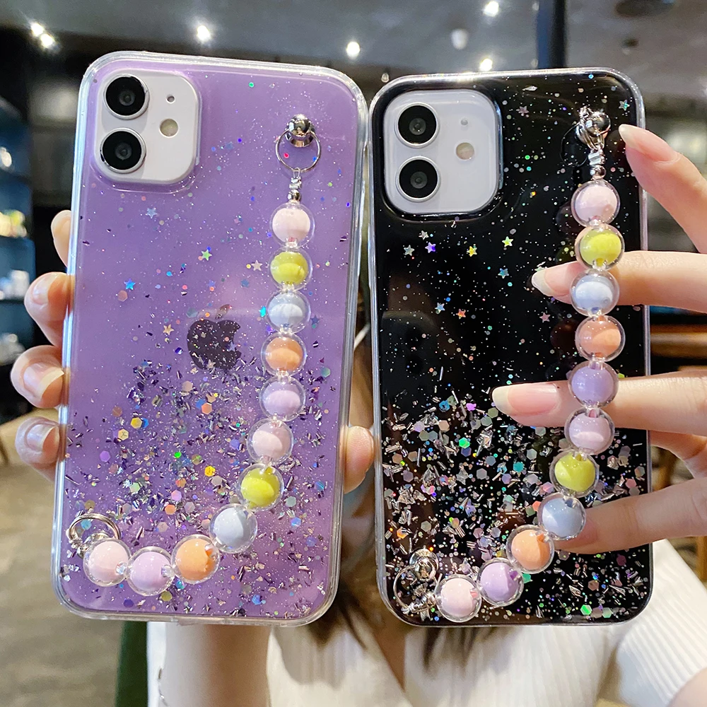Glitter Phone Case Chain Case Iphone Xr Chain Clear Phone Cases Chain Clear Phone Aliexpress
