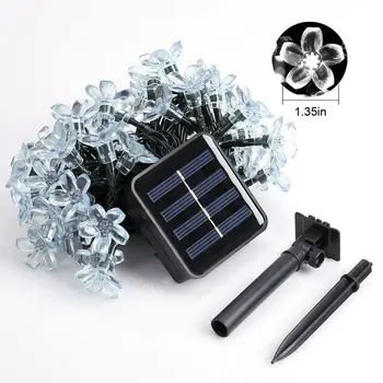 

50 LED String Light Solar Powered Flower LED Light String Home Festival Decor Christmas Light for Outdoor Garden Party