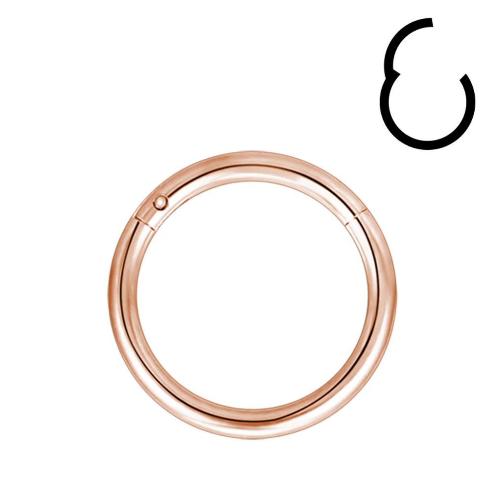 4 Paia Orecchini A Cerchio Piccoli In Acciaio Inossidabile - Oro Rosa, Misure 8mm 10mm 12mm 14mm - Anelli Per Orecchio, Cartilagine, Labbro E Naso